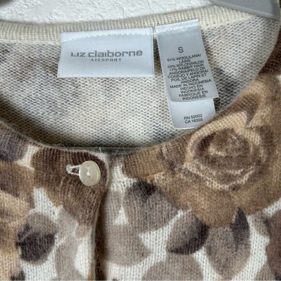 Liz Claiborne Sz S Sweater+tank Twin set Sweater Set Luxury wool+Angora Office - Picture 5 of 15